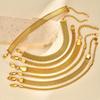 Stainless Steel 18K Gold Plated Bracelet for Women, Adjustable Weaving Mesh Chain, Exquisite Jewelry Gift