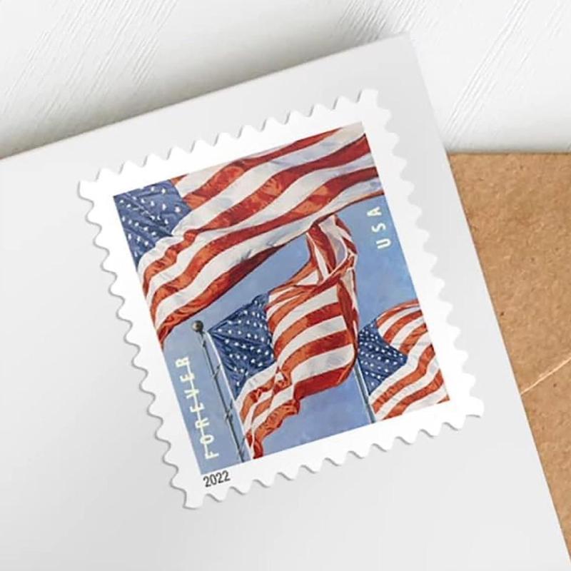 American Flag Stickers U.S.-Forever Stamp-Stickers America-Stickers Flag Sticker for Parades Events and Military-Support