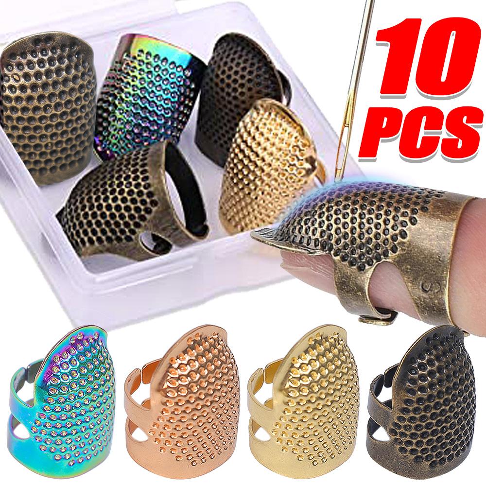 Retro Finger Protector Antique Thimble Ring Handworking Needle Anti Slip Thimble Needles Home DIY Sewing Sets Tools Accessories