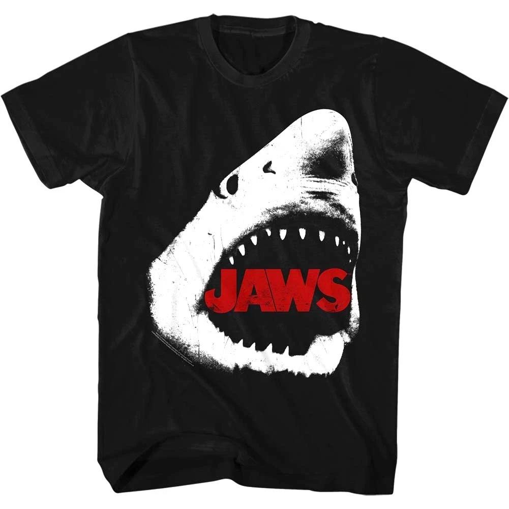 Jaws Great White Shark Dead Eyes Men s T Shirt Teeth Attack Spielberg Horror Top XL