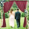 1 Panel Chiffon Backdrop Curtains, Wrinkle-Free Sheer Chiffon Fabric Curtain Drapes Wedding Ceremony Arch Party Stage Decor