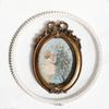 Fashion Golden Photo Frame Oval Elegant Tabletop Decor Vintage Desktop Ornament Gift For Bedroom Study Living Room