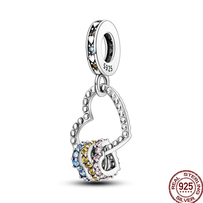 Copper Love Blessing Diamond Love Family Friendship Love Charm Beads Suitable For Pan Original Bracelet Diy