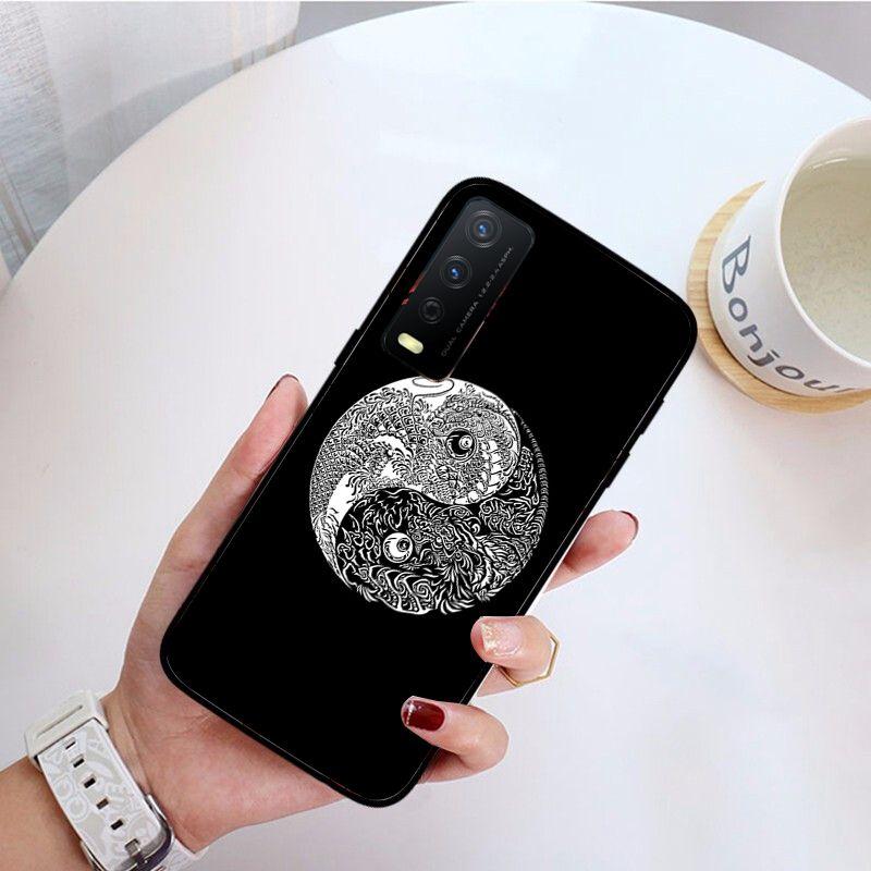 Yin yang ryba funda Kryt na telefon Pro vivo Y31 Y30 Y33S Y11S Y12S Y17 Y20 Y20S Y21 Y21S Y1S Y53S Y15 Y19 Y91C V23 5G Pouzdra coque