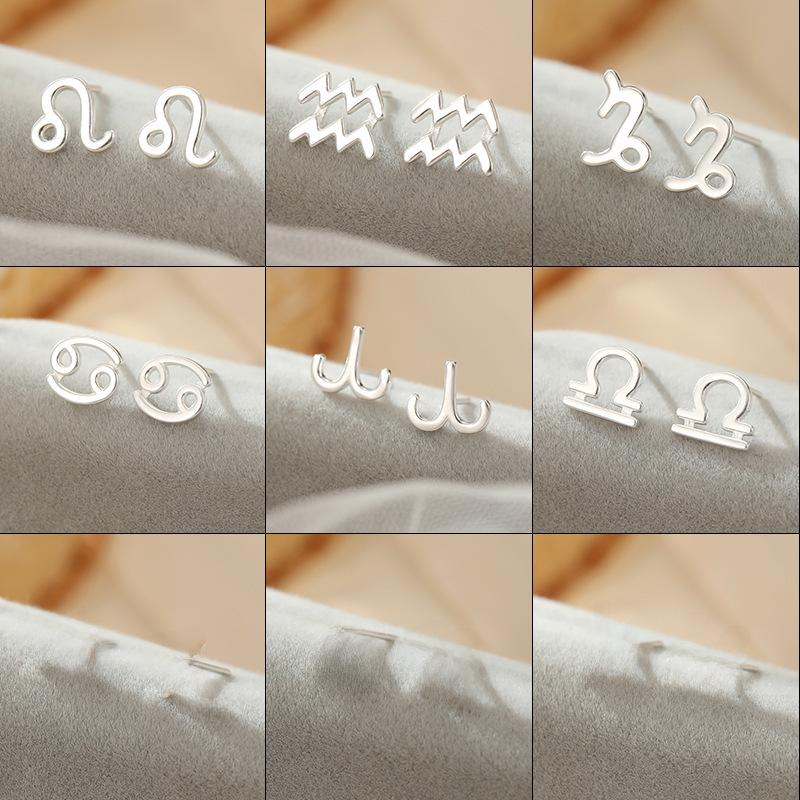 Banyan Tree S925 Silver Zodiac Earrings - Elegant Luxury Design for Women.