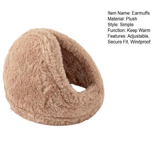 Earmuffs Soft Plush Lining Comfortable Adjustable Elastic Headband Ear Muffs Windproof Warm Insulation Foldable Portable Ear Warmers