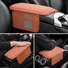Side Extension Pockets Car Armrest Storage Box PU Leather Car Elbow Support Pad  SUVs