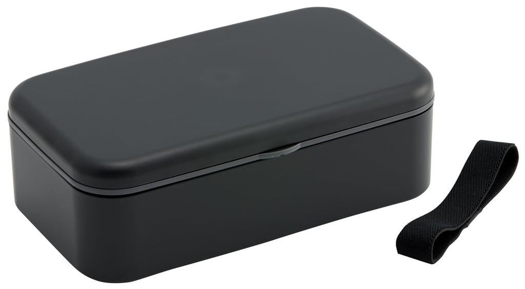 Skater PLB10HB Biomass Bento Box with Large Capacity Lunch Belt Dishwasher and Microwave Made in Ash Black Chopsticks, 1000ml, Included, Safe, Japan,