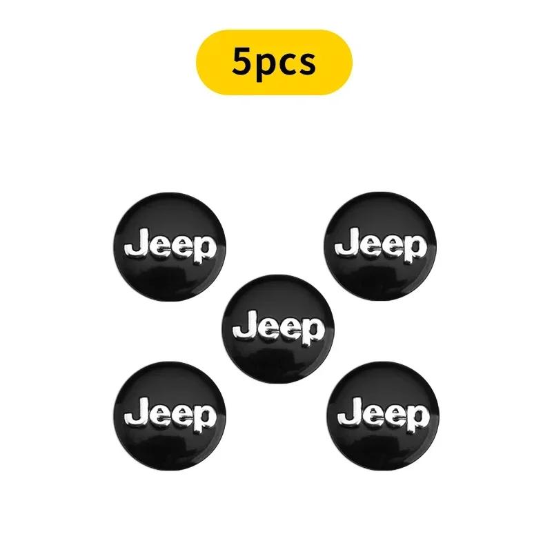 14mm Car Key Emblem Stickers Auto Door Keyhole Logo Decals For Jeep Renegade Compass Wrangler JK Patriot Grand Cherokee Rubicon AKU1