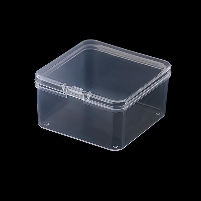 5.5 High Transparent Plastic Small Square Box, Earplug Box, Jewelry Storage Box, Spare Parts Box, Jewelry Beaded Fishing Gear Box.