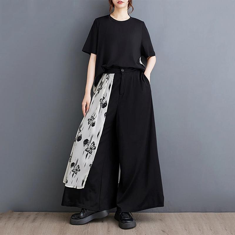 

XITAO Print Patchwork Loose Sets ZMY1268 One Size чёрный