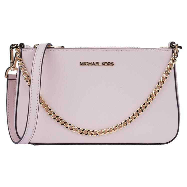 

New MICHAEL KORS MICHAEL KORS Handbag Collection Jet Set Leather Crossbody Bag Women s Pink 35S0GTVU6L-POWDER-BLUSH 24.1*6.1*15.0CM