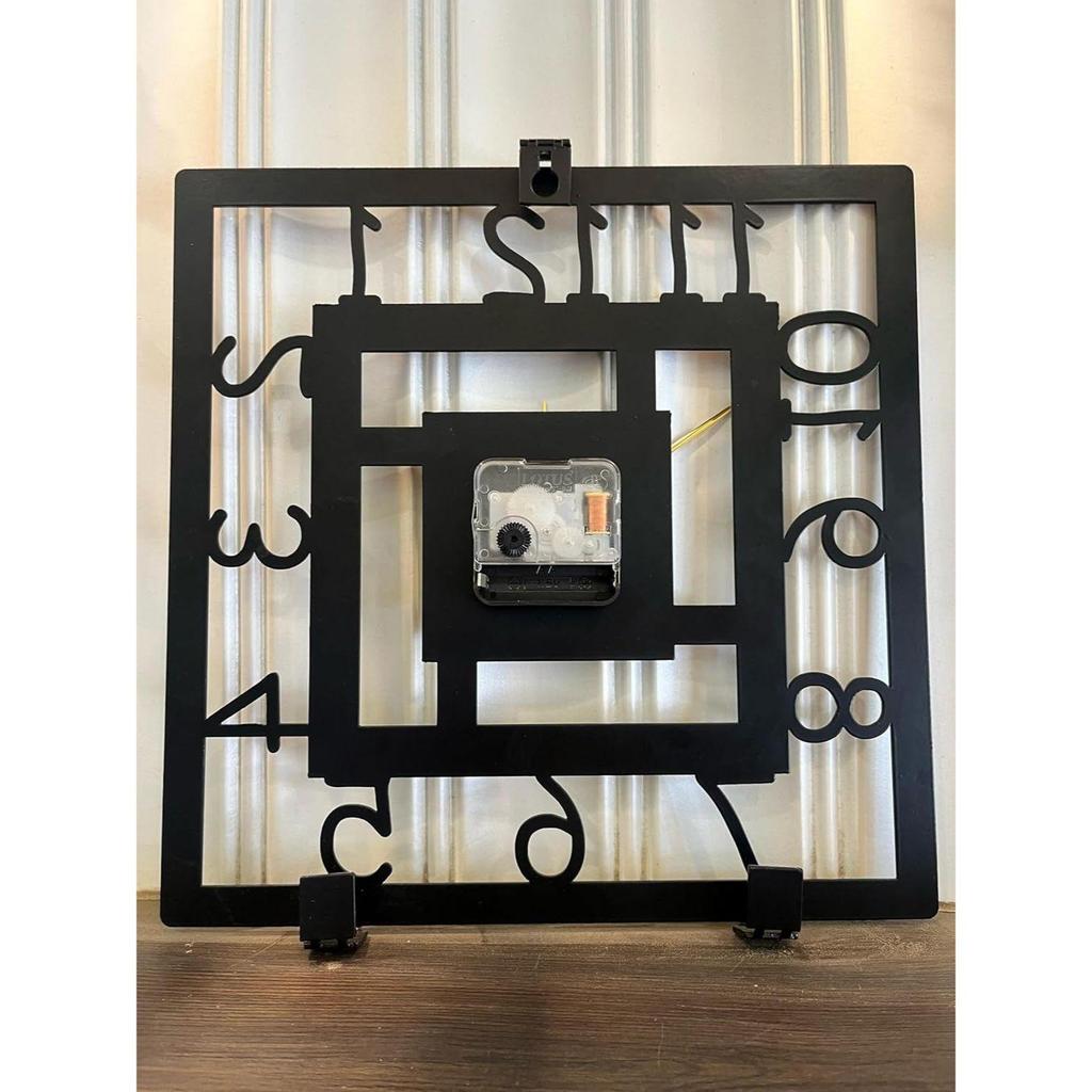 Classic Square Shaped Wall Clock | Elegant Metal Wall Timepiece for Home, Office, Living Room, Bedroom