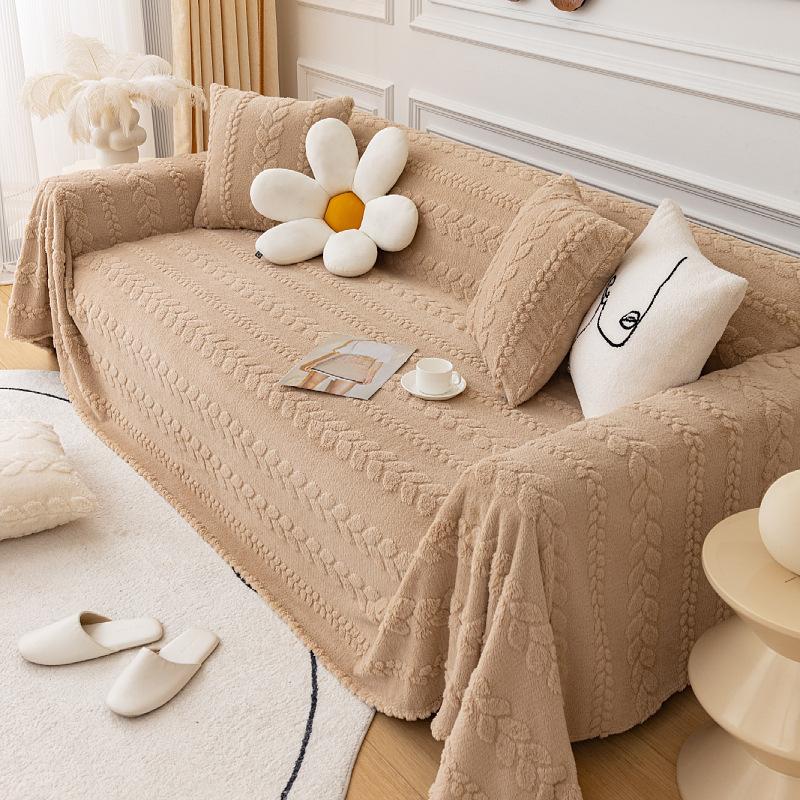 

Чехол для дивана с защитой от царапин от кошек, полотенце для дивана в стиле Ins, зимний плюшевый чехол для дивана, полное покрытие, универсальное одеяло для дивана, полное покрытие 180*420cm