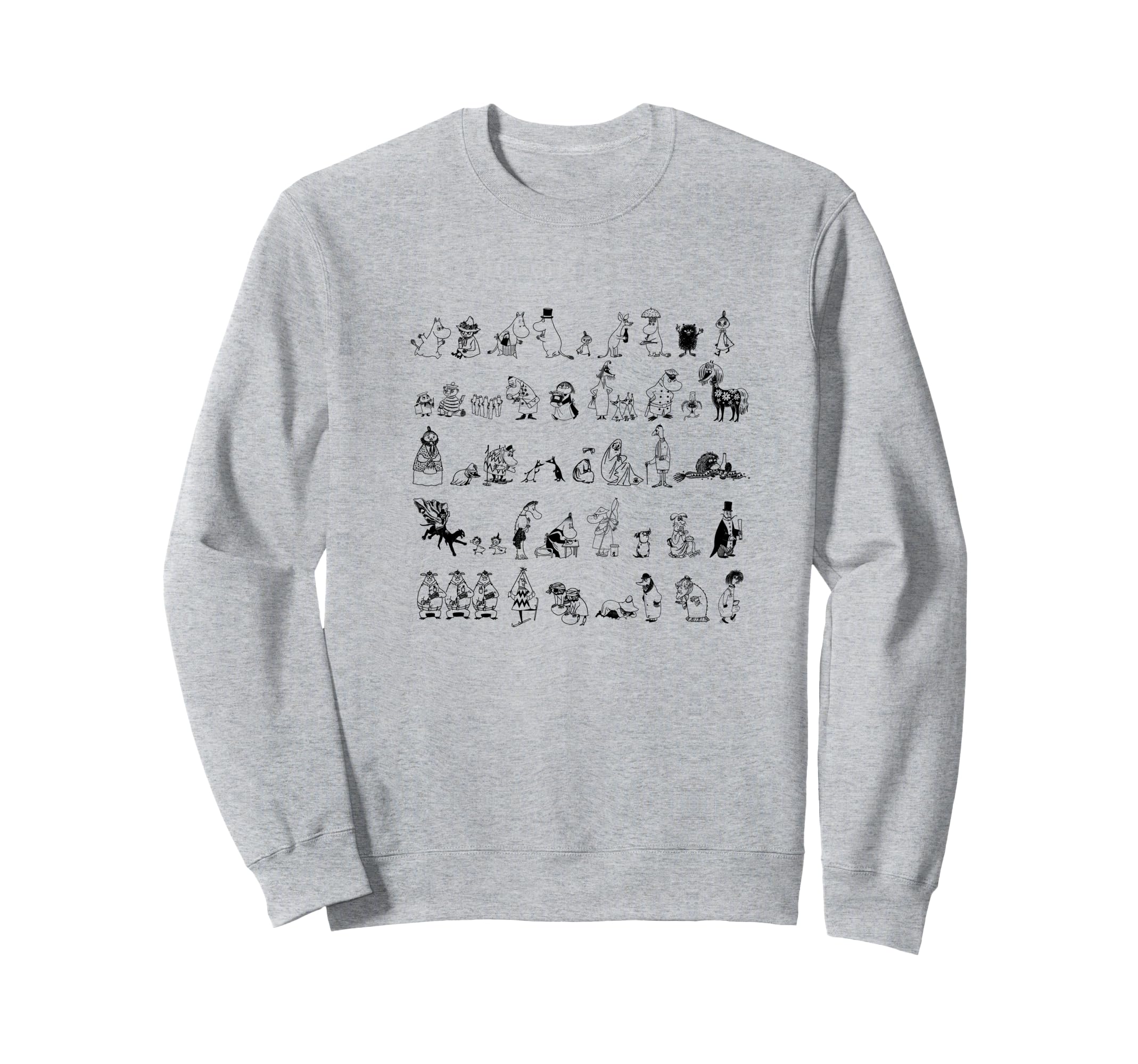

80th Anniversary Merchandise: Moomin All Stars Line Art Ver. Sweatshirt