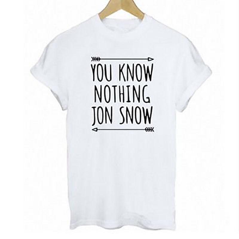 Premium Quality Women T-shirts Game Of Thrones Short Sleeve Letter Design
