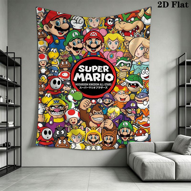 Race Mario Kart Wall Hanging Printed Fabric Blanket Decorative Tapestries for Bedroom Living Room Home Decor