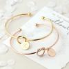 Personalisiertes Monogramm Knotenarmband Elegantes Mode-Statement Schmuck Geschenk für Brautjungfern in Roségold und Silber