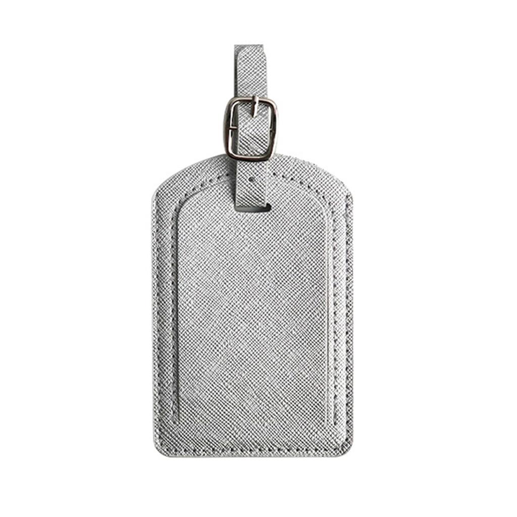 Women Men PU Leather Luggage Tag Suitcase Identifier Label Boarding Bag Tag Name Address Holder Travel Accessories