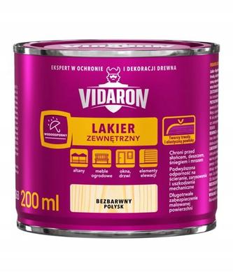 VIDARON Außenlack für Holz klar glänzend 0,2L