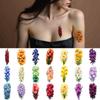 9pcs Temporary Tattoo Waterproof Long-lasting Body Stickers Sunflowers Peonies Orchids For Back Adult Male