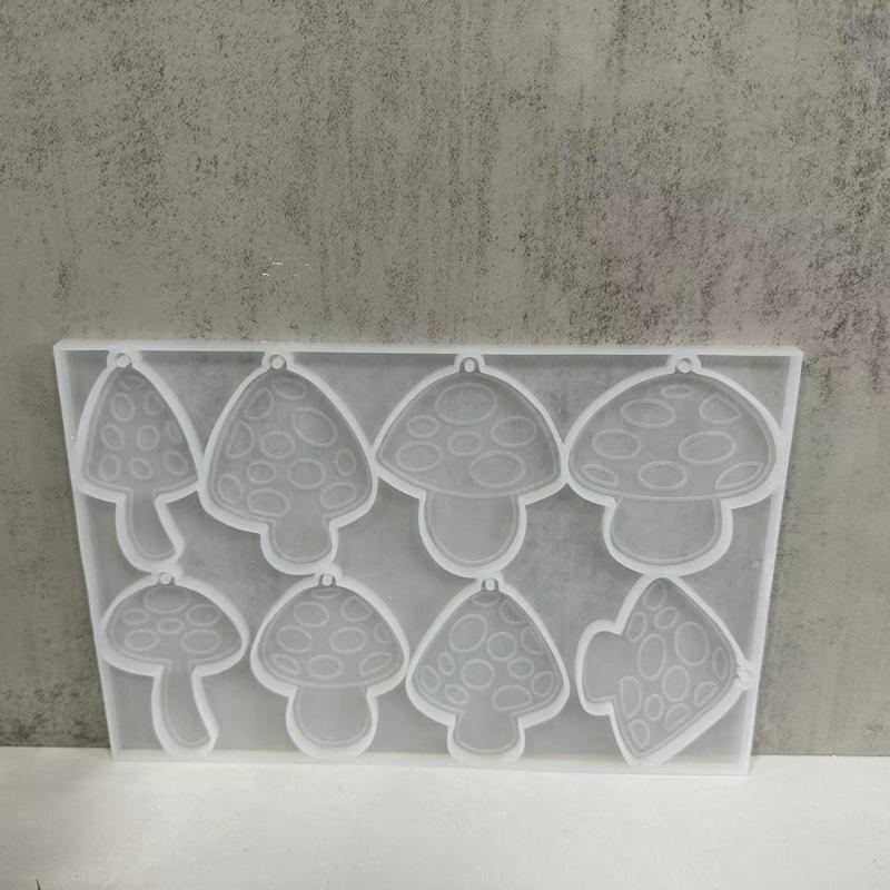 Pilzanhänger mit Lochformen Pilzschlüsselanhänger Epoxidharzformen Pilzsilikonformen DIY Kunsthandwerk Herstellung