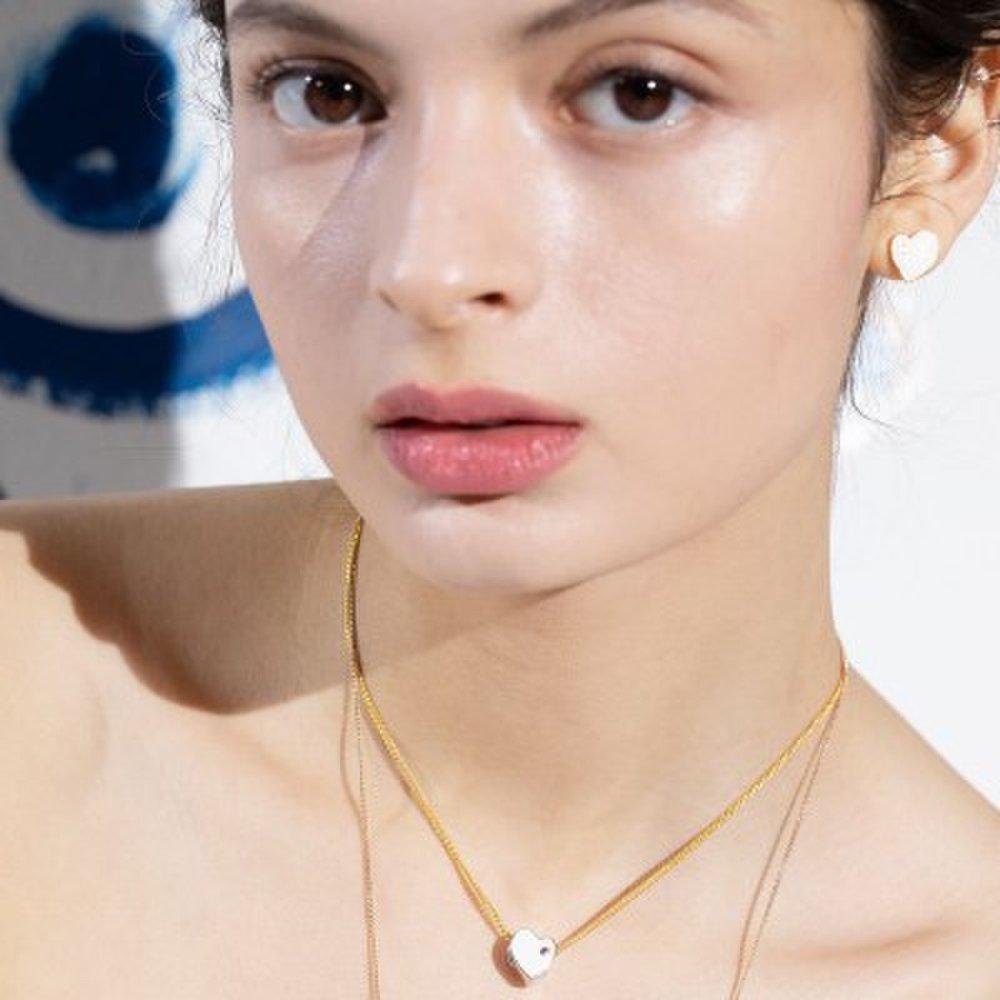 925 Sterling Silver Heart Charm Pendant_White