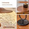 High-End Walnut Teardrop Floor Lamp with Side Table and Storage Rack