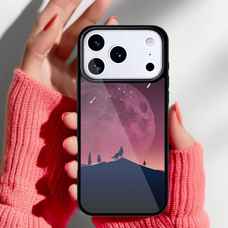 

Animal The Wolf Howl Phone Case for iPhone 17 16 15 14 13 Pro Max Back Cover for 12 11 Pro Coque iPhone 16e