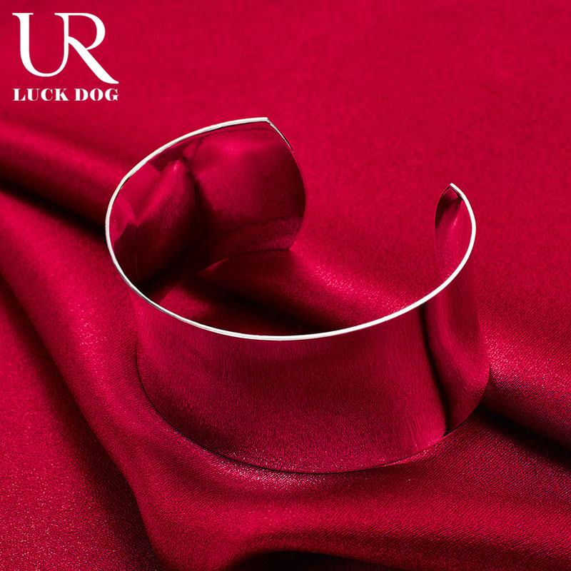 925 Sterling Silver Women's Smooth Open Bracelet Fashionable Wedding Jewelry