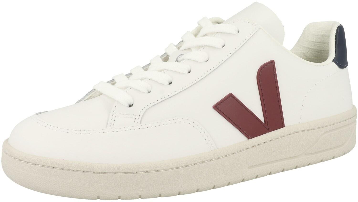 

Кожаные кроссовки Veja V-12 белый марсала/наутико 45