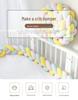 Nordic Cable Knit Crib Bumper - Three-Strand Braid Knotted Rope Pillow