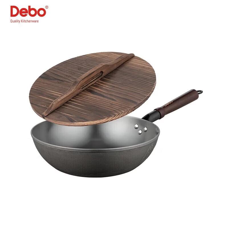 Debo DEP-709 32cm Uncoated Cast Iron Wok