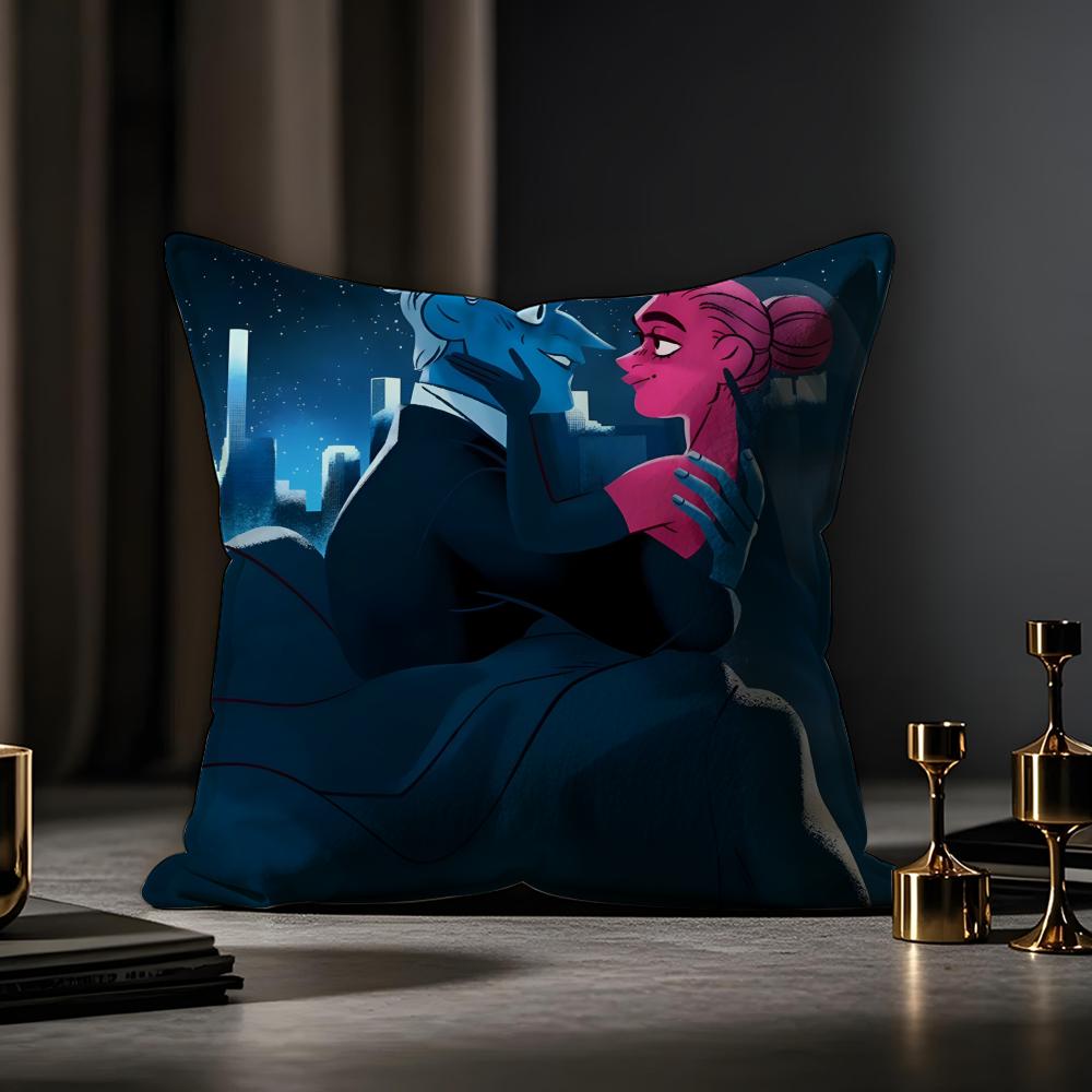 L-Lore O-Olympus Comics Anime Cushion Cover Anti-dustmite Pillowcase Invisible Zipper Silky Short Plush Sofa Cushion Cover