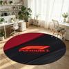 F1 Printed Round Crystal Velvet Rug Soft Non Slip Floor Carpet For Bedroom Holiday Gift