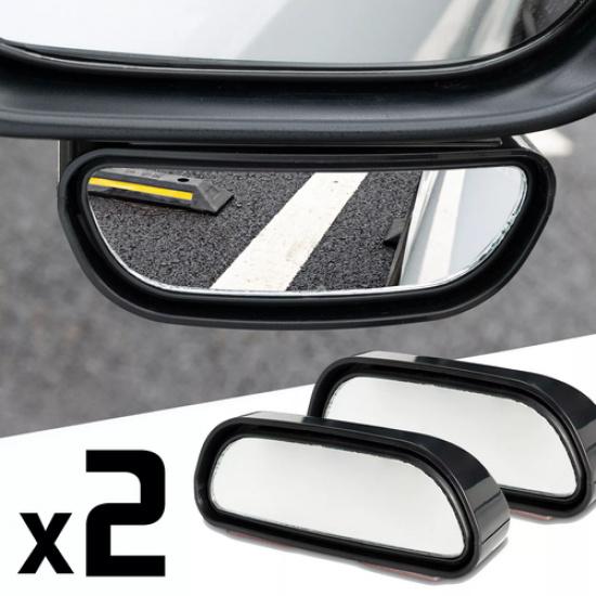 2x Car Universal Stick On Blind Spot Rear View Mirror Wide Angle Rearview Convex