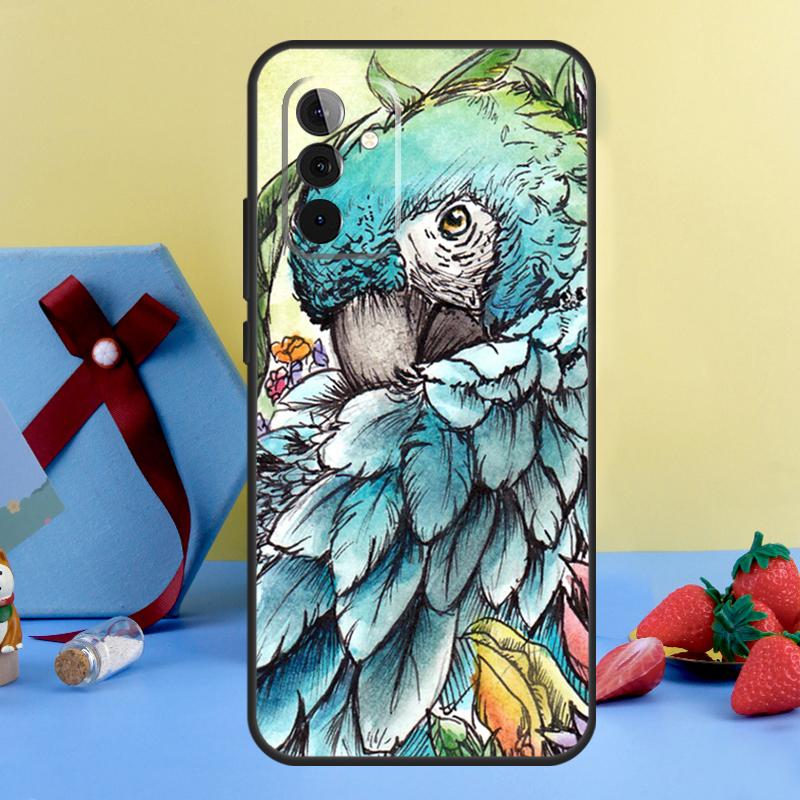 Colorful Parrots Case For Samsung Galaxy A13 A33 A53 A16 A17 A54 A34 A14 A15 A35 A55 A52 A12 A32 A26 A36 A56