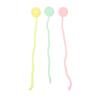 3Pcs Cat Plush Ball Interactive Cat Fuzzy Chew Balls with Bells for Indoor Cats Kitten Pure Color