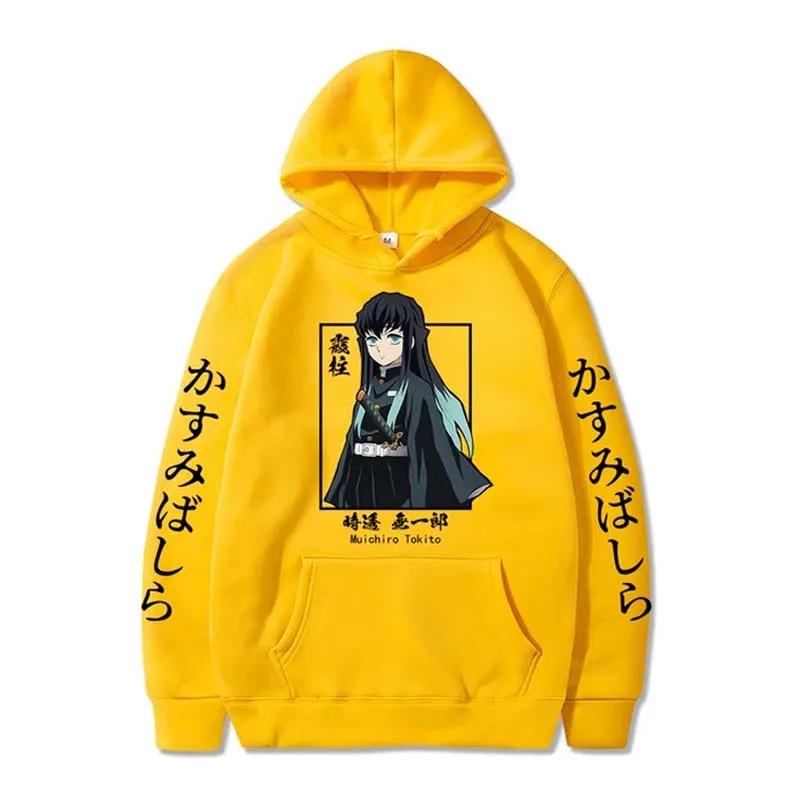 Demon Slayer Muichiro Tokito Graphic Hoodie Pullover Harajuku Streetwear Hoodies Sweatshirt Fleece Sport Jogging Top