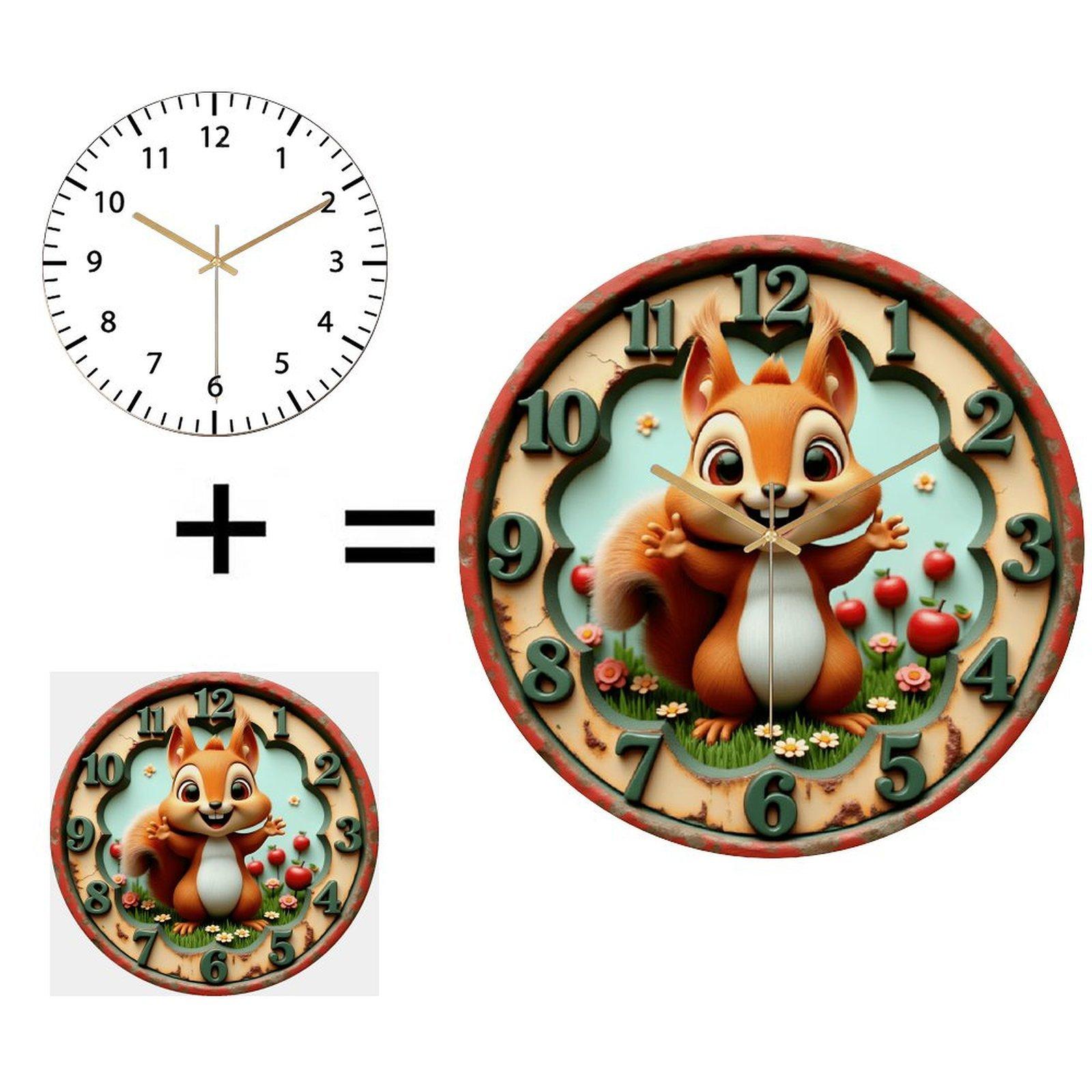 30x30cm Round Wall Clock Designed to Retain Its Pristine Appearance Over Time (White,12 in(30.48cm))