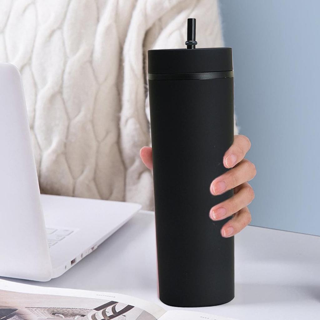 1PC- Tumbler Straws Cup With Lids Drinkware Fruit Juice Bottle Double Wall Plastic Cups Gift for Festival Party