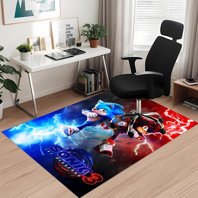 Sonic Printed Carpet, for Office Chair Living Room Bedroom Kitchen Room Decor Gifts.