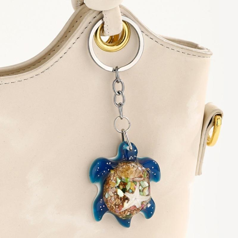 Lovely Turtles Keychain Resin Animal Charm for Women Girls Gift Bags Backpacks Phone Accessory