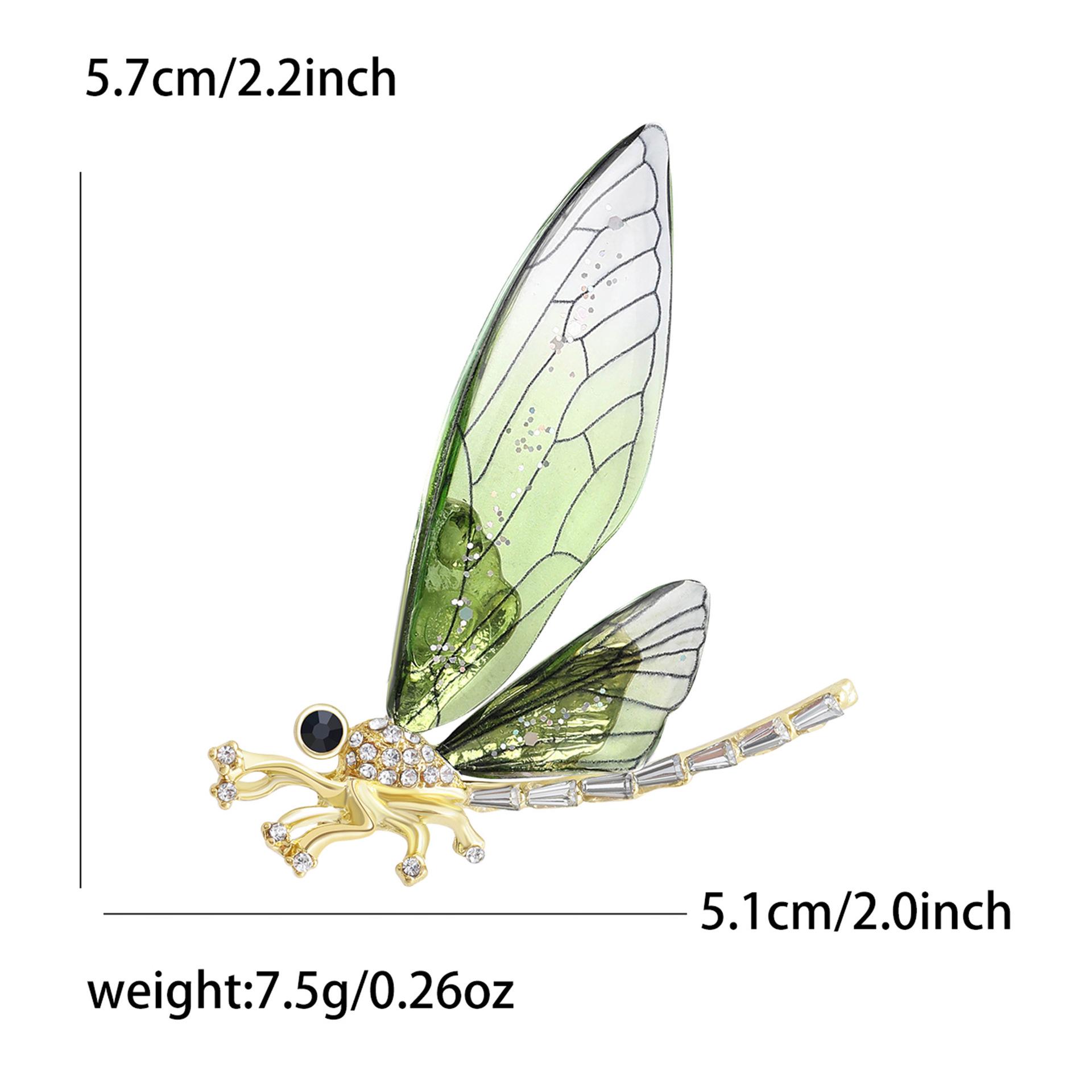 European  American Fashion Rhinestone Dragonfly Brooch: Exquisite, Versatile Pin for Clothing Accessories