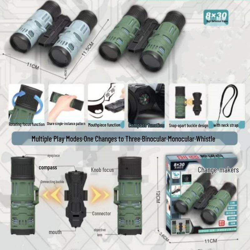 Children's Pirate Telescope: Creative Educational Monocular & Binocular Toy Set