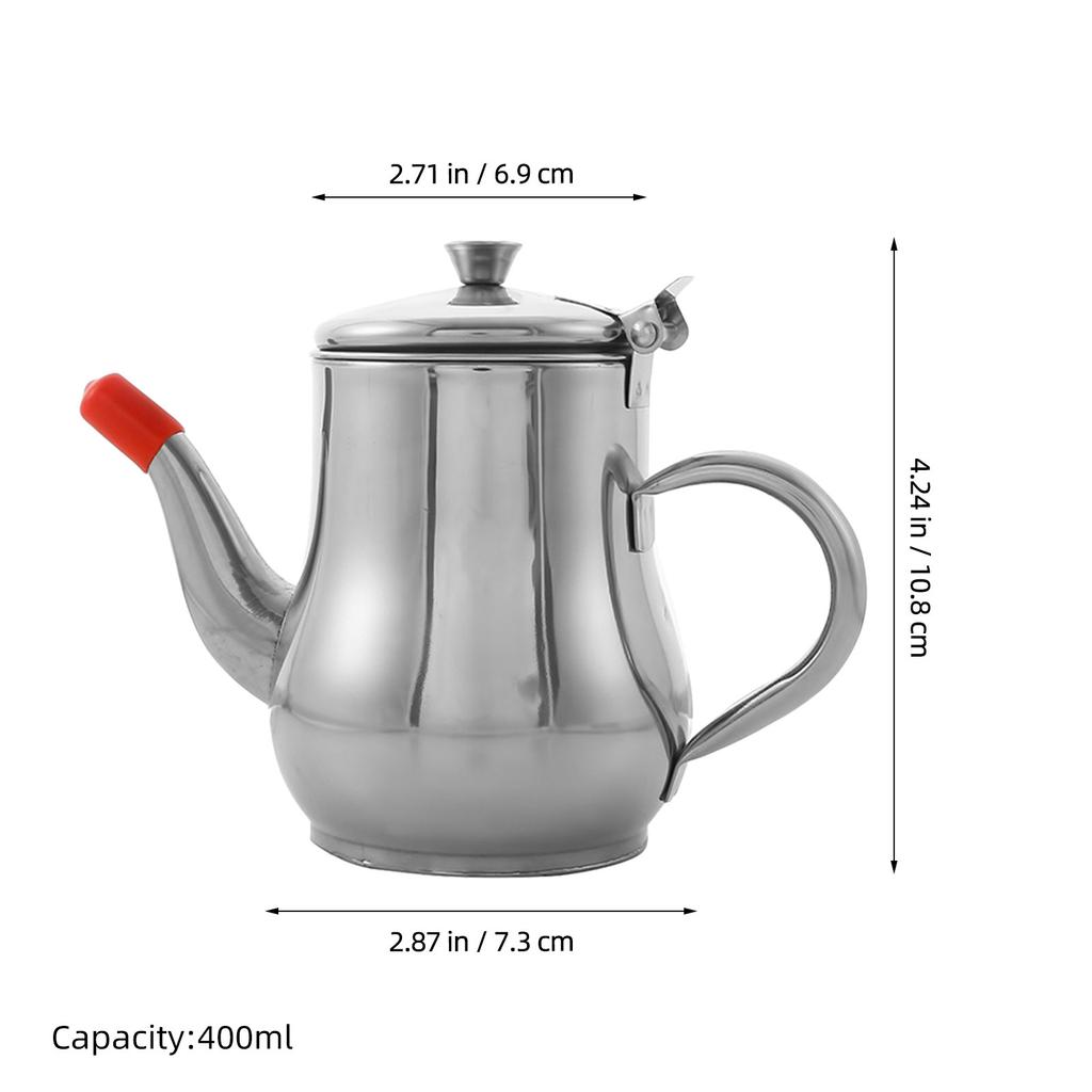 Stainless Steel Oil Strainer Pot Kitchen Grease Separator Container for Oil Filtration and Storage Smooth Surface No Burrs Safe