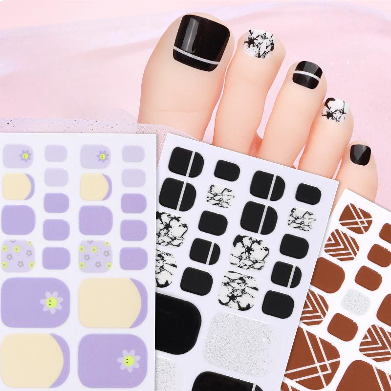 Toe Manicure Stickers Summer Daisy Toe Nail Stickers Flower Nail Art Stickers