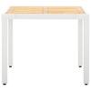 5 Piece Garden Dining Set White Poly Rattan