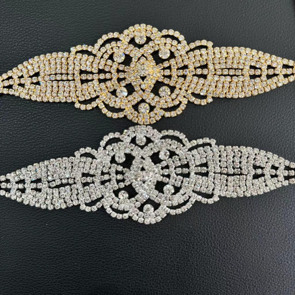 Women's Rhinestone Flower-Shaped Mesh Arm Chain Jewelry