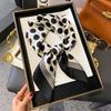New Korean Chain Small Square Scarf Retro Totem Versatile Professional Small Silk Scarf Spring, Summer and Autumn Decorative Small Square Scarf